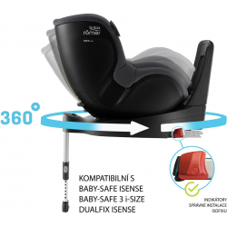 BRITAX Autosedačka Baby-Safe 3 i-Size Bundle Flex iSense, Nordic Grey Nordic Grey