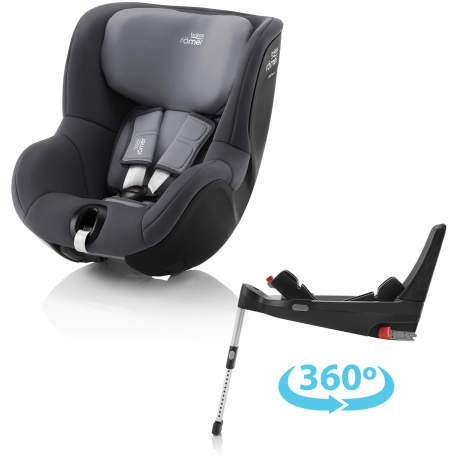 BRITAX Autosedačka set Dualfix 5Z + Flex Base 5Z, Midnight Grey Midnight Grey