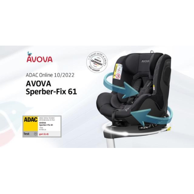 Autosedačka AVOVA Sperber-fix 61 2022 Grey/Black